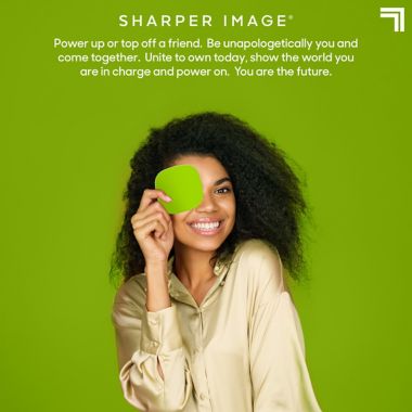 Sharper Image&reg; Wireless Charging Pad in Neon Green. View a larger version of this product image.