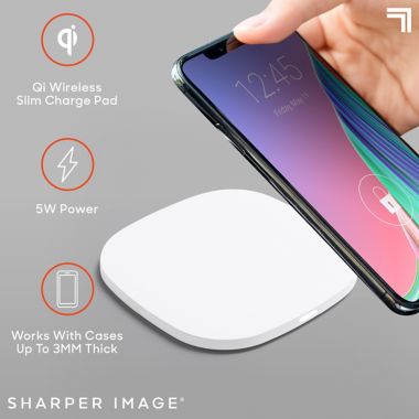 Sharper Image&reg; Wireless Charging Pad in White. View a larger version of this product image.