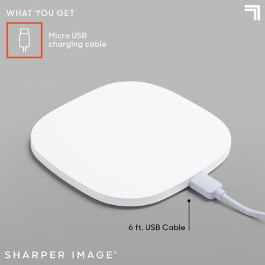 Sharper Image&reg; Wireless Charging Pad in White. View a larger version of this product image.