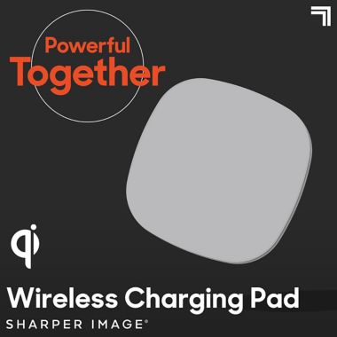 Sharper Image&reg; Wireless Charging Pad in Grey. View a larger version of this product image.