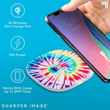 Sharper Image&reg; Wireless Charging Pad in Tie Dye. View a larger version of this product image.