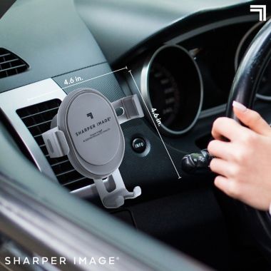 Sharper Image&reg; Car Phone Holder Cradle in Grey. View a larger version of this product image.