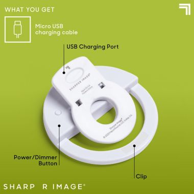 Sharper Image&reg; Selfie Light in White. View a larger version of this product image.