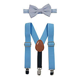 Toby Fairy&trade; 2-Piece Benji Plaid Bow Tie and Suspender Set in Blue/Pink