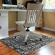 Bungalow Flooring Interstellar 3&#39; x 4&#39; Desk Chair Mat in Black