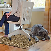 Bungalow Flooring Leopard 3&#39; x 4&#39; Desk Chair Mat in Brown