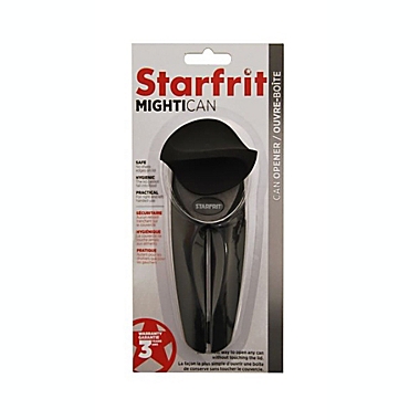 Starfrit&trade; Mightican Can Opener with Soft Grip in Black. View a larger version of this product image.