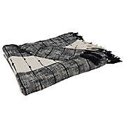 Saro Lifestyle Striped Throw Blanket in Black/White