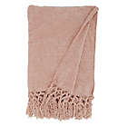Alternate image 1 for Saro Lifestyle Knotted Chenille Throw Blanket in Blush