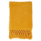Alternate image 1 for Saro Lifestyle Knotted Chenille Throw Blanket in Mustard