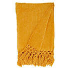 Alternate image 3 for Saro Lifestyle Knotted Chenille Throw Blanket in Mustard