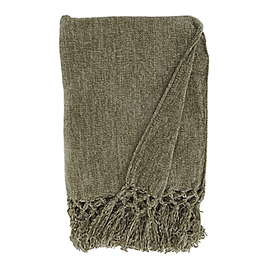 Saro Lifestyle Knotted Chenille Throw Blanket in Sage. View a larger version of this product image.