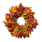 Alternate image 0 for 18-Inch Full Bloom Mini Fall Leaves Harvest Wreath