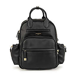 JuJuBe® Million Pockets Faux Leather Diaper Backpack in Black Coffee