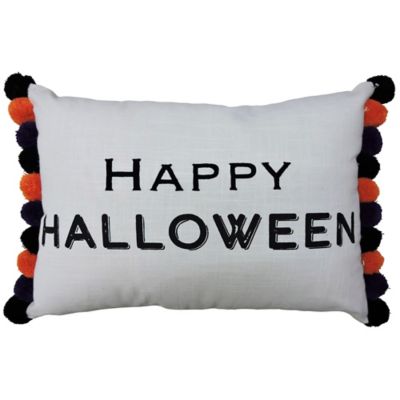 &quot;Happy Halloween&quot; Oblong Throw Pillow