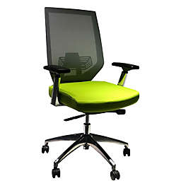 The Urban Port Adjustable Back Office Swivel Chair in Green/Grey