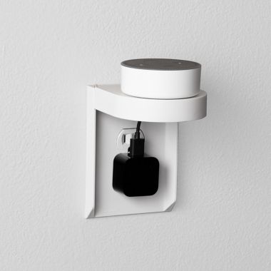 Bluelounge SocketStation Smart Hub Shelf in White. View a larger version of this product image.