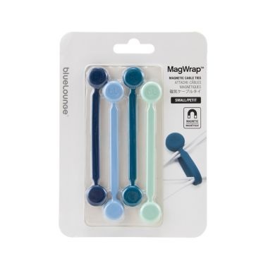Bluelounge&reg; MagWrap&trade; 4-Pack Magnetic Cable Ties in Blue. View a larger version of this product image.