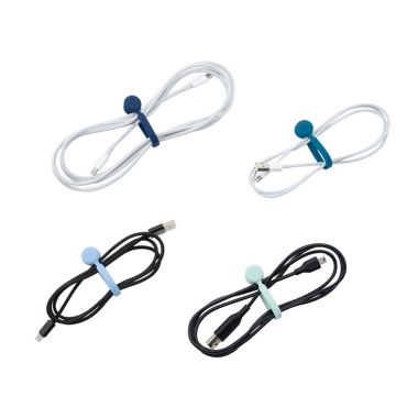 Bluelounge&reg; MagWrap&trade; 4-Pack Magnetic Cable Ties in Blue. View a larger version of this product image.
