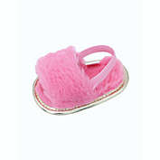 Stepping Stones Faux Fur Slipper in Coral