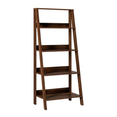 55 Inch Modern Ladder Bookcase, Tall Black Ladder Bookcase