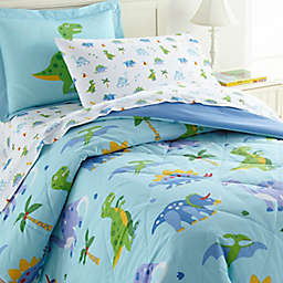 Olive Kids Dinosaur Land Bedding 3-Piece Full Comforter Set in Blue