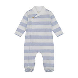 Clasix Beginnings™ by Miniclasix® Striped Footed Coverall in Heather Blue