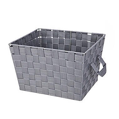 Squared Away&trade; Small Woven Storage Bin in Heather Grey. View a larger version of this product image.