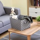 Alternate image 1 for Squared Away&trade; Large Woven Storage Bin in Heather Grey