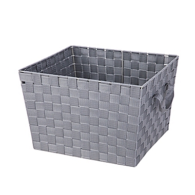 Squared Away&trade; Large Woven Storage Bin in Heather Grey. View a larger version of this product image.