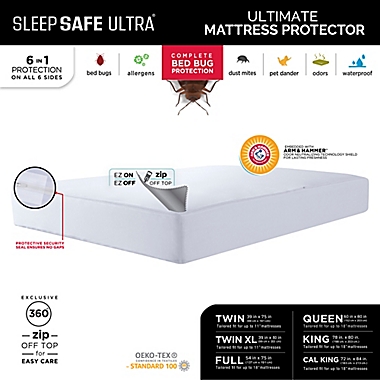 Sleep Safe&trade; Twin XL Mattress Protector in White. View a larger version of this product image.