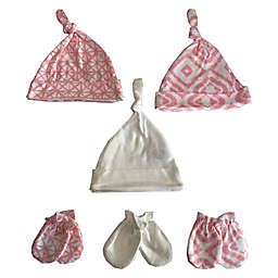 Sterling Baby Tie Dye 6-Piece Hat and Mitten Set in Pink