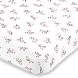 NoJo® Cheetah Fitted Crib Sheet in Pink<br />