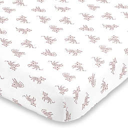 NoJo® Cheetah Mini Fitted Crib Sheet in Pink
