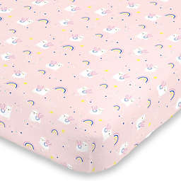 NoJo® Fairy Llama Mini Fitted Crib Sheet in Pink