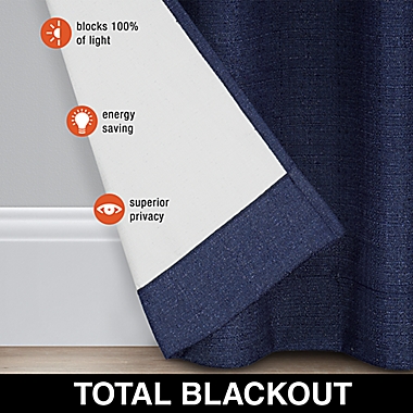 Brookstone&reg; Galaxy 95-Inch 100% Blackout Grommet Window Curtain Panels in White (Set of 2). View a larger version of this product image.