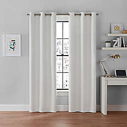 Brookstone&reg; Galaxy 84-Inch 100% Blackout Grommet Window Curtain Panels in Ivory (Set of 2)