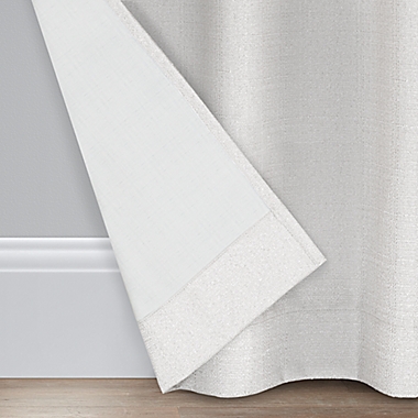 Brookstone&reg; Galaxy 84-Inch 100% Blackout Grommet Window Curtain Panels in Ivory (Set of 2). View a larger version of this product image.