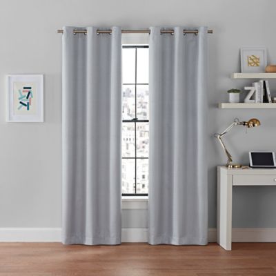 Brookstone&reg; Galaxy 95-Inch 100% Blackout Grommet Window Curtain Panels in Grey (Set of 2)