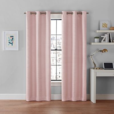 pink curtains