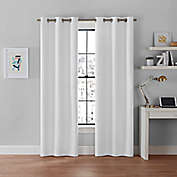 Brookstone&reg; Galaxy 108-Inch 100% Blackout Grommet Window Curtain Panels in White (Set of 2)