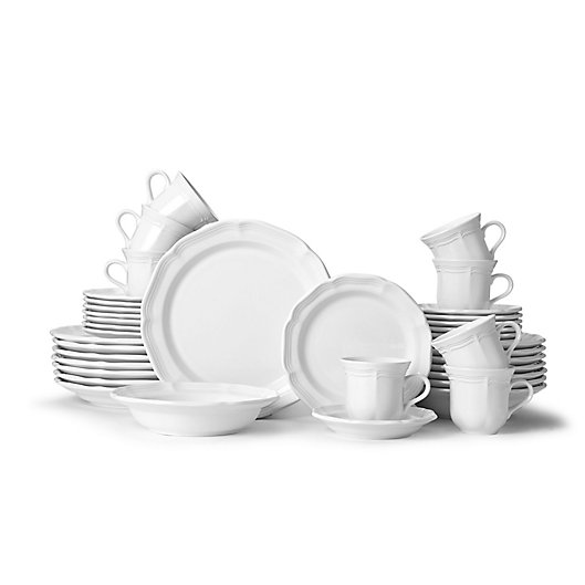 Alternate image 1 for Mikasa® French Countryside 40-Piece Dinnerware Set in White