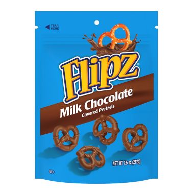 Flipz&reg; 7.5 oz. Milk Chocolate Covered Pretzels. View a larger version of this product image.