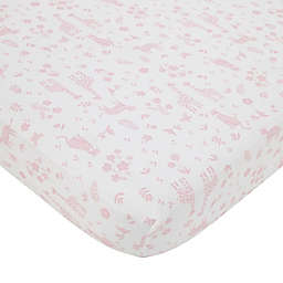 carter's® Pretty Giraffes Fitted Crib Sheet in Pink