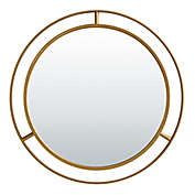 Glitzhome&reg; 28-Inch Round Oversized Glam Metal Mirror in Gold