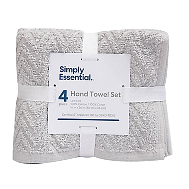 Simply Essential&trade; Cotton 4-Piece Hand Towel Set. View a larger version of this product image.