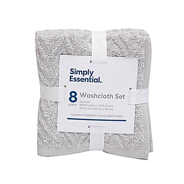 Simply Essential&trade; Cotton Washcloths (Set of 8). View a larger version of this product image.