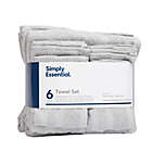 Alternate image 2 for Simply Essential&trade; 6-Piece Towel Set in Grey