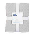 Alternate image 3 for Simply Essential&trade; Cotton 2-Piece Bath Towel Set in Grey