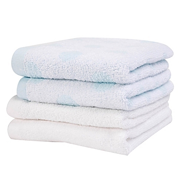 Simply Essential&trade; Cotton Hand Towels in Blue (Set of 4). View a larger version of this product image.